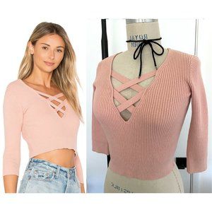 NEW | Ale by Alessandra x REVOLVE Leona Crop Ballet Sweater | M